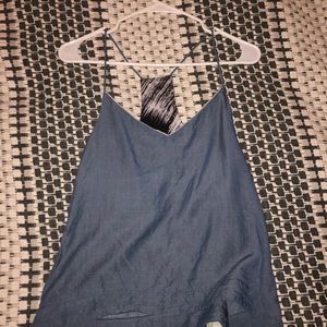 Blue lulu lemon tank top w/ Built in camisole